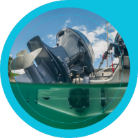 Shop outboard engines